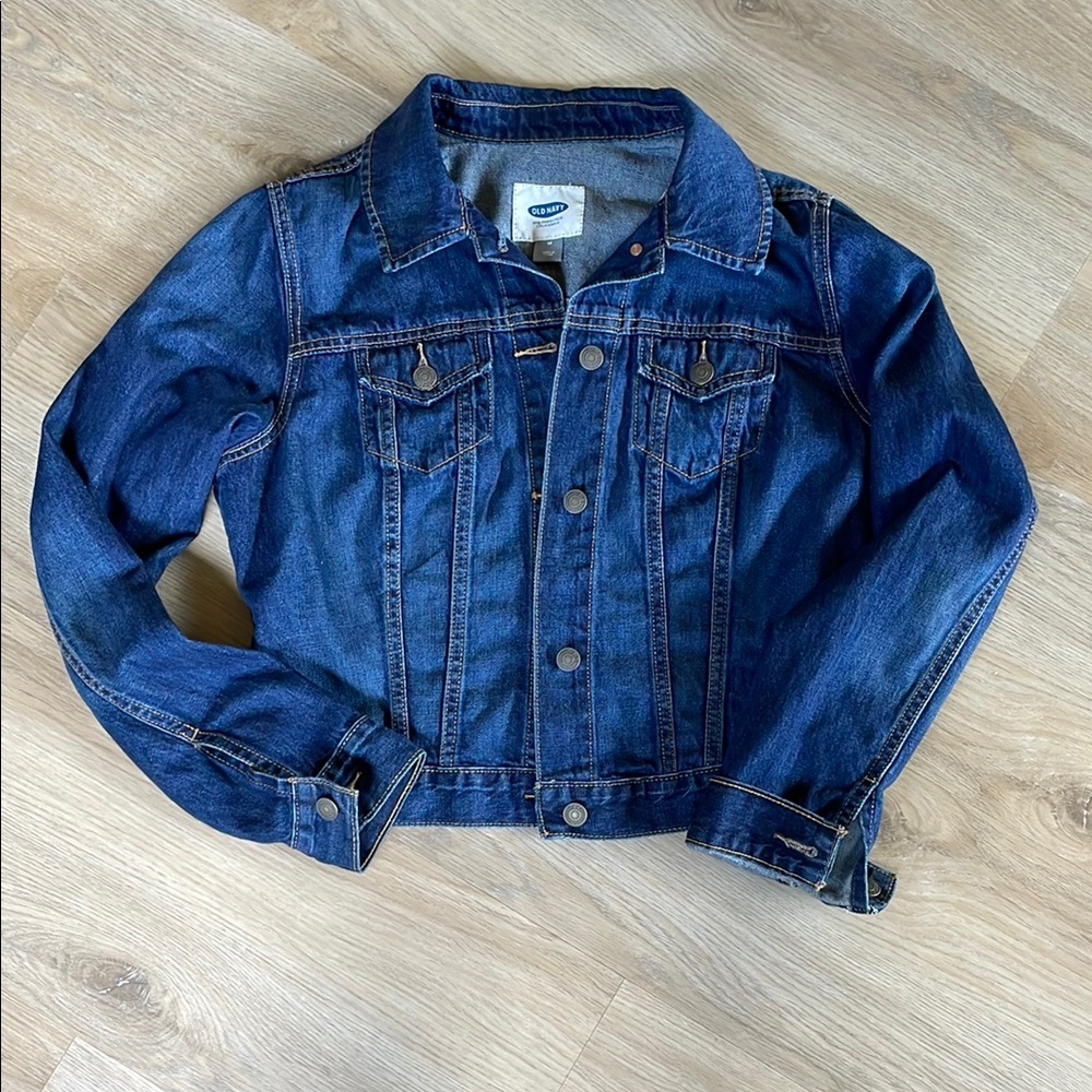 Old Navy Classic Denim Jean Jacket 100% Cotton Size Medium